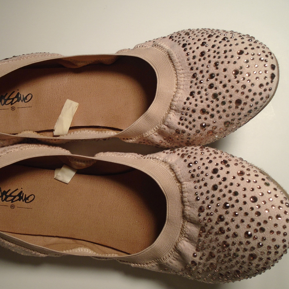 Mossimo Scrunchy Ballet Flats Sparkle Size 9 Pink